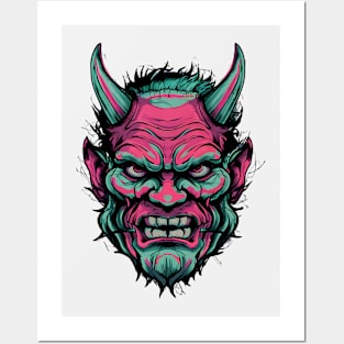 Japanese Oni Head Posters and Art